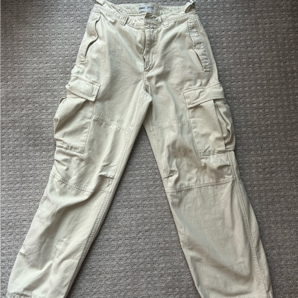 TNA tan SIZE 4 WORN ONCE cargo pants